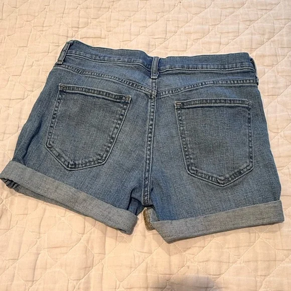 GAP Denim Cuffed Jean Shorts Size 28 Blue Stretch Mid Rise Casual Summe - Picture 8 of 11
